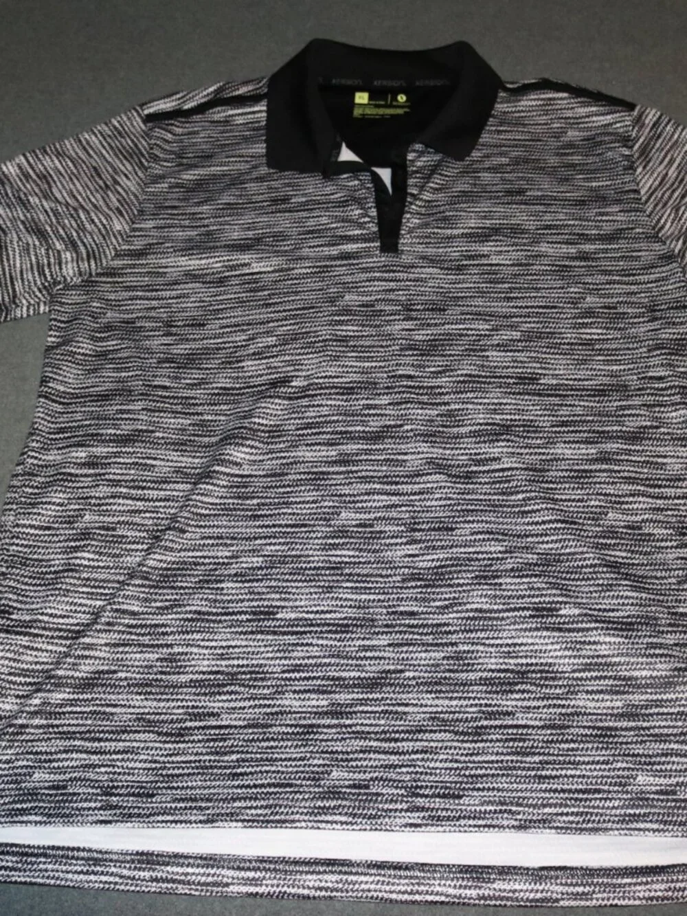 Xersion Shirt Black & White XL Golf Short Sleeve - Picture 3 of 5